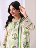 Oaks - Lawn Printed Unstitch Suit For Women - Green - 3 Piece