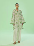 Oaks - Lawn Printed Unstitch Suit For Women - Green - 1 Piece