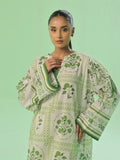 Oaks - Lawn Printed Unstitch Suit For Women - Green - 1 Piece