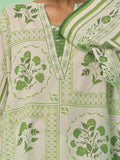 Oaks - Lawn Printed Unstitch Suit For Women - Green - 1 Piece