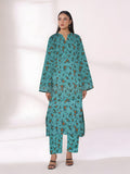 Oaks Printed Lawn Unstitched Green 2 Piece