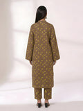 Oaks Printed Lawn Unstitched Brown 2 Piece