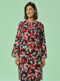 Oaks Printed Lawn Unstitched Black 1 Piece
