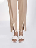 Oaks - Women Beige Lawn Trouser - 1 Piece