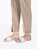 Oaks - Women Beige Lawn Trouser - 1 Piece