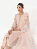 Oaks - Embroidered Pret Suit Net Baby pink - 3 Piece