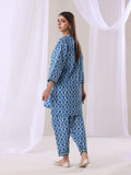 Oaks - Lawn Suit For Women - Blue - 2 Piece