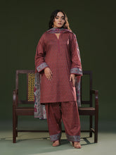 Oaks - Printed Pret Suit Cambric Brown - 3 Piece