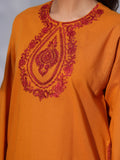 Oaks - Embroidered Pret Shirt Trouser Khaddar Mustard - 2 Piece