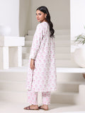 Oaks - Dyed Cambric Screen Print Shirt For Women - White & Pink - 1 Piece