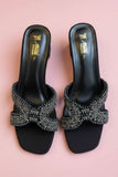 Milli Shoes - Block Heel Formal Slides For Women - Black - Studio by TCS