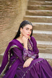 Fozia Khalid - ZEB - Silk - Plum - 3 Piece