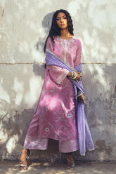 Sanam Chaudhri - Zahri Cotton Net Suit For Women - Orchid Pink - 3 Piece