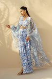 Sania Maskatiya - Zaina - Charmeuse , Organza , Charmeuse - Azure - 3 Piece