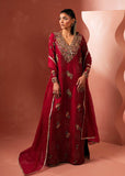 Shahid Chuhan - Zyra Silk Kaftan For Women - Crimson Red