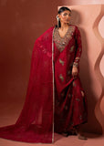Shahid Chuhan - Zyra Silk Kaftan For Women - Crimson Red