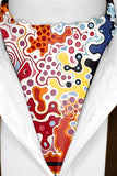 Black Wolf - ABSTRACT KEYNOTE SILK ASCOT - White - 1 Piece