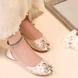 JootiShooti - Ombre Oasis White Khussa For Women