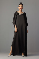 Deepak Perwani - Drs1138 - Pure Raw Silk - Black - 1 Piece