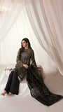 Nilofer Shahid - Pure Net Embroidered Shirt & Charmeuse Silk Pants with Premium Organza Dupatta - Starry Night - 3 Piece - Studio by TCS