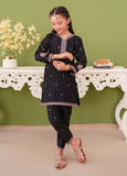 Modest - Embroidered Black Khaddar Suit For Girl - 3 Piece