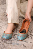 JootiShooti - Dastoor Aqua Khussa For Women