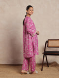 Oaks - Printed Pret Shirt & Trouser Lawn Magenta - 2 Piece
