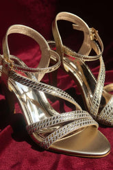 Milli Shoes - Fancy High Heels Sandals For Women - golden