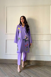 Leon - GHUNCHA - Pashmina - Indigo - 3 Piece