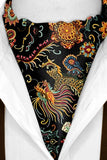 Black Wolf - JAPANESE CULTURE SILK ASCOT - Black - 1 Piece