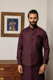Deepak Perwani - jkt1420 & kas890 - Burgundy - 3 Piece