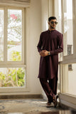 Deepak Perwani - jkt1509 & Kas890 - burgundy - 3 Piece