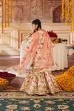 Hummingbirdspk - Rashk-e-Chaman - Floral Print Embellished Gharara Set 4 Piece