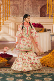 Hummingbirdspk - Rashk-e-Chaman - Floral Print Embellished Gharara Set 4 Piece