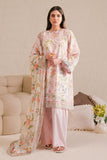 Cross Stitch - Coral Wave Digital Print Lawn Unstitch Suit For Women - 3 Piece