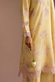 Cross Stitch - Sunset Garden Silk Suit For Women - Yellow - 2 Piece
