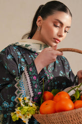 Cross Stitch - Aqua Grace Digital Print Lawn Unstitch Suit For Women - 3 Piece