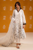 Cross Stitch - Pristine Noir Chikankari Lawn Unstitch Suit For Women - 3 Piece