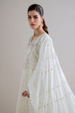 Cross Stitch - Pearl Mirage White Unstitch Suit For Women - 4 Piece