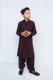 Mom4Little - Burgundy shalwar kameez set