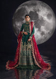 Sara Jahan - Rang E Bahar Chiffon Embroidered Suit For Women - Dark Green - 3 Piece