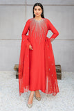 Malook - Nawal - Red - Raw Silk - 3 Piece - Studio by TCS
