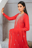 Malook - Nawal - Red - Raw Silk - 3 Piece - Studio by TCS