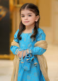 Modest - Cotton Suit For Girl - Blue - 3 Piece