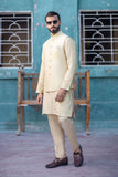 Deepak Perwani - mof1887 & jkt1454 - Light Gold - Jacquard - 3 Piece