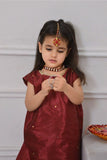 Mom4little - Maroon Katan Farshi shalwar set - 2 Piece