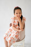 Hummingbirds - Peach Rosette Dress - Chiffon - 1 Piece