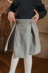 Hummingbirdspk - Checkered Woollen Skirt - 1 Piece