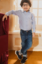 Hummingbirdspk - Soft Blue Chambray Shirt - 1 Piece