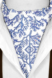 Black Wolf - SNOWFLAKE TREE SILK ASCOT - White - 1 Piece